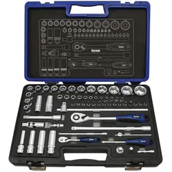 Forum Professional Solutions, Steckschlüssel + Stecknuss, Steckschlüssel Grt. 1/4+1/2"60tlg. (1/2", 1/4")