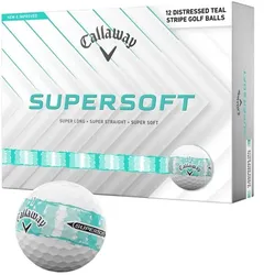 Callaway Supersoft Golfball 12er Stripe türkis