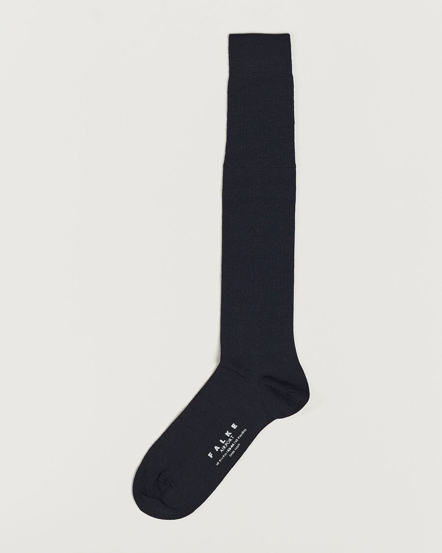 Falke Airport Knee Socks Dark Navy men 43-44 Blå