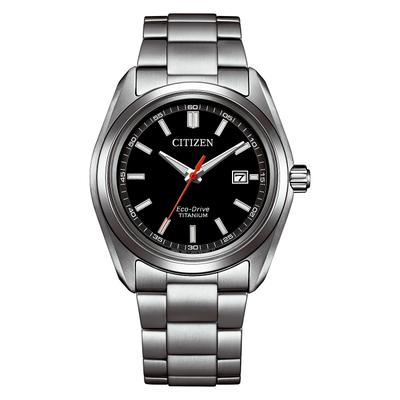 Quarzuhr CITIZEN, silber (silberfarben, schwarz), Armbanduhren, Herren, Quarzuhr, Armbanduhr, Solar, Herrenuhr, analog, Big Date