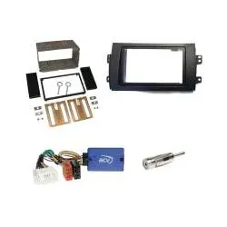 Fiat Sedici / Suzuki SX 4 2006 - 2014 Einbauset 2-DIN Radioblende + Lenkradad...