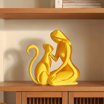 Multisell Products Hub Feminine Style Ornaments, Cute Kitten Home Decoration, Ideal Gifts For Christmas And Valentine's Day gold