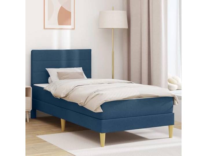 LPERTGFHU Bettrahmen mit Matratze 100 x 200 cm Sperrholz Blau Inklusive Schaumstoffmatratze, Strapazierfähige Konstruktion