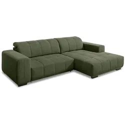 SOMETA Ecksofa Alvin Stoff Grün