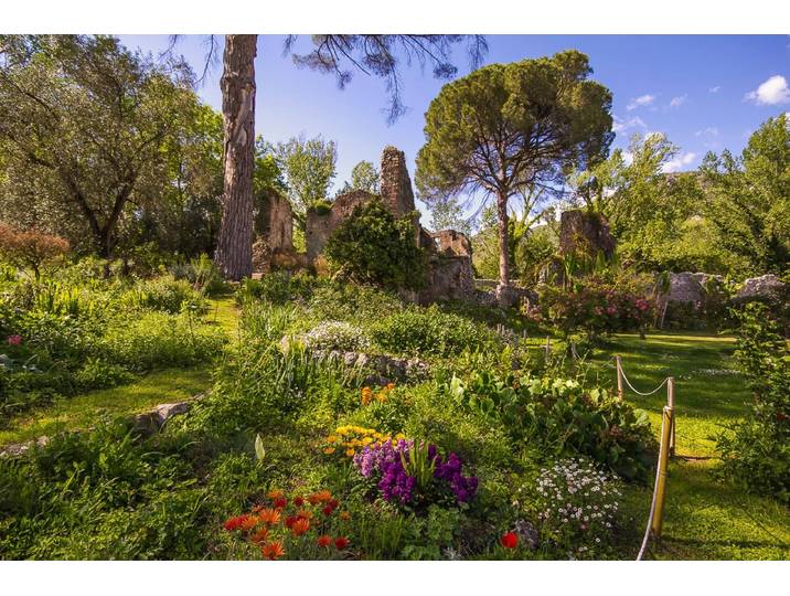 Fototapete PAPERMOON Garten , bunt, B:3,5m L:2,6m, Vlies, Tapeten, Fototapete