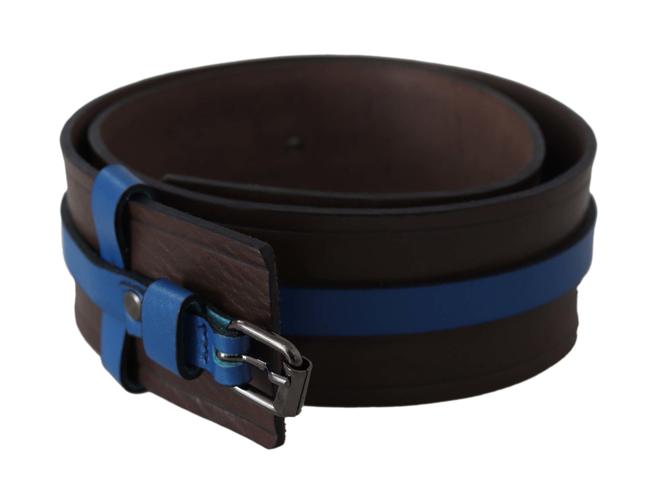 Leder Gürtel mit blauen Akzenten