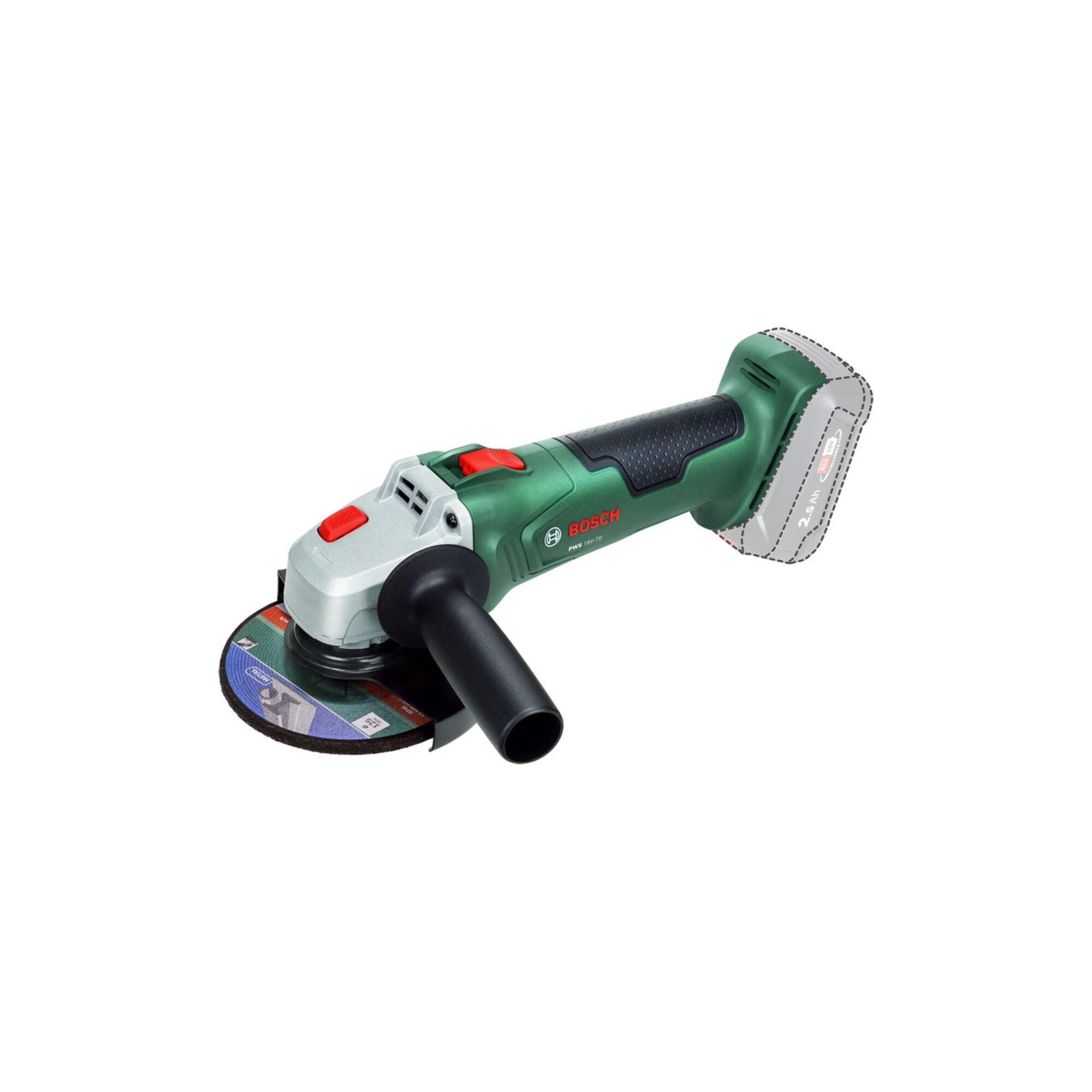 BOSCH Akku-Winkelschleifer PWS 18V-70 mit Schleifscheibe (06033E6001)