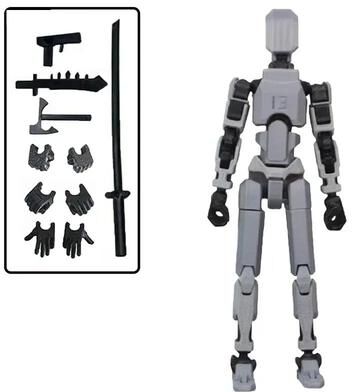 Useful Little Things Articulated Robot Spider Toy With Suction Cup 3D Printed Collectible grey