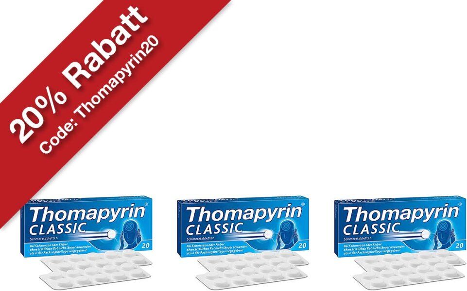 Thomapyrin CLASSIC Schmerztabletten gegen Kopfschmerzen
