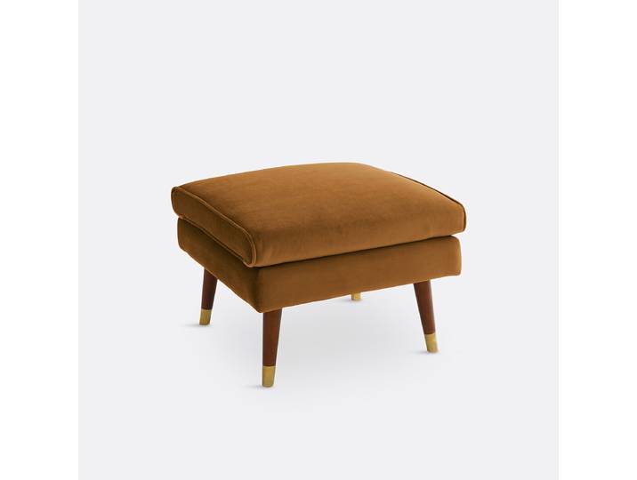 LA REDOUTE Pouf en velours (Y) Marron Tabac