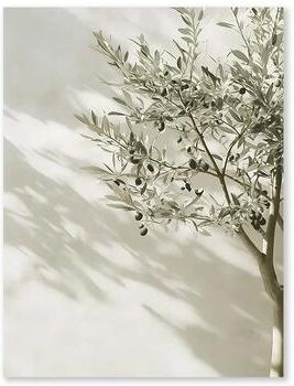 Inspired Finds Mediterranean Olive Tree Poster Countryside Botanical Wall Art For Living Room Decor branch 19.69x27.56in No Frame