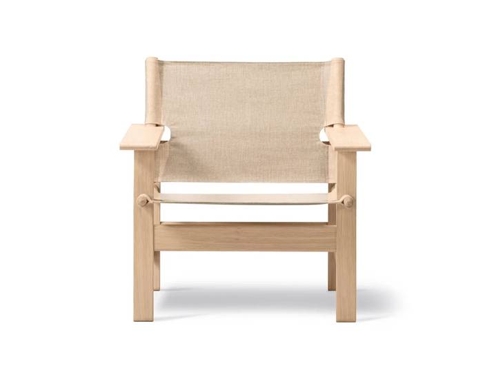 Fredericia Furniture Canvas Chair Sessel Canvas natur-Seifengeölte Eichenstativ