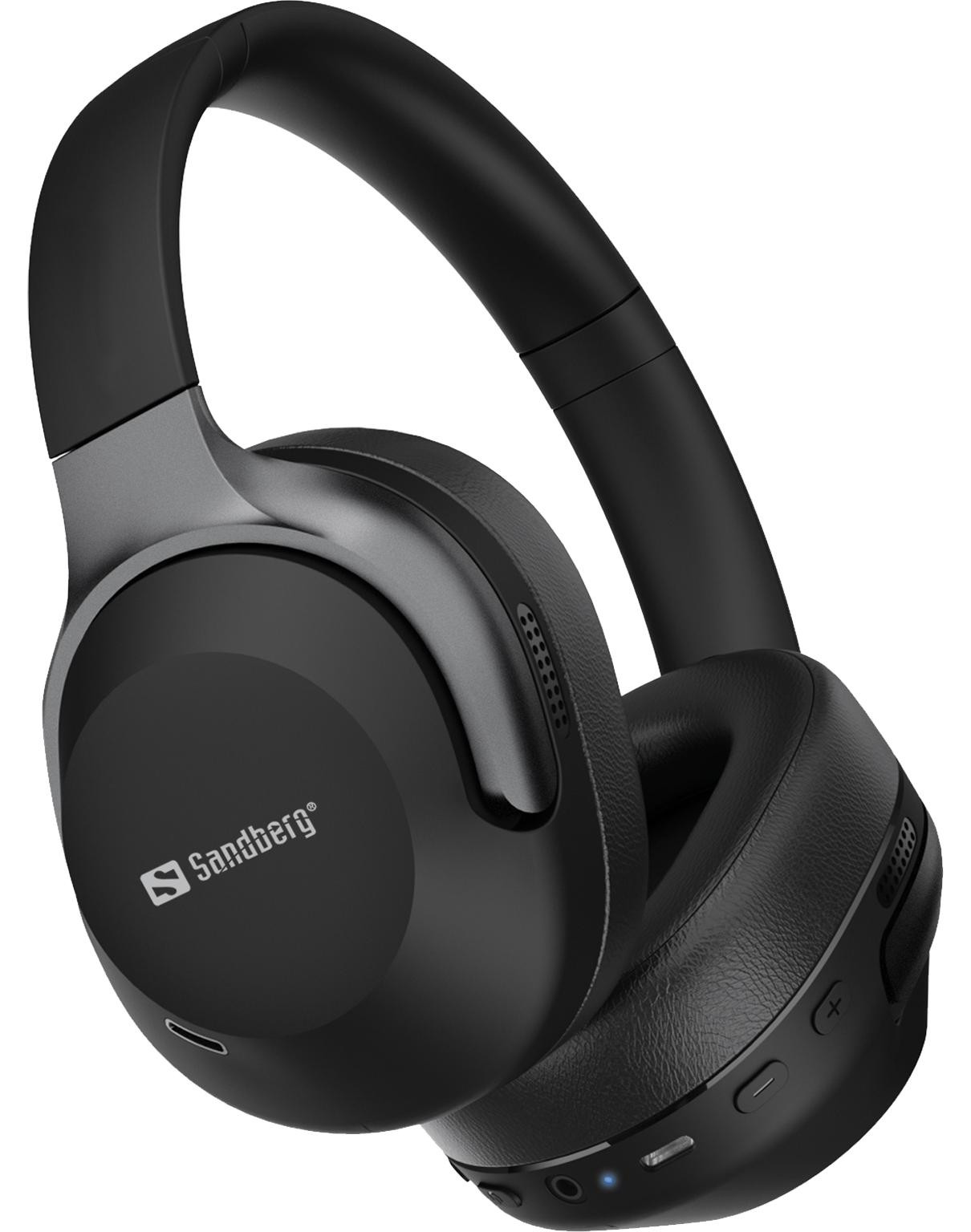 Sandberg 126-53 Travel Headset met actieve ruisonderdrukking (ANC) en omgevingsgeluidsversterking (ENC)