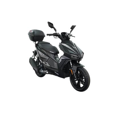 Motorroller GT UNION "Matador A7, 50 ccm, 45 km/h", mattschwarz, schwarz, Motorroller, mit Topcase, 45 km/h, B:74,4cm H:110cm L:190,7cm