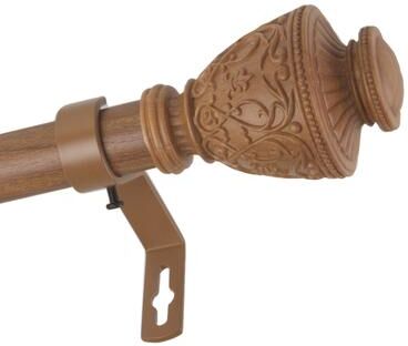 InStyleDesign Neva 1 inch Faux Wood Curtain Rod