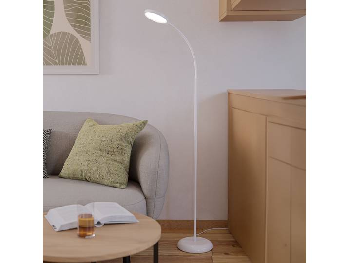 Lampadaire LED 45 x 132 x 21cm Argenté/Blanc Polycarbonate LED Module LED