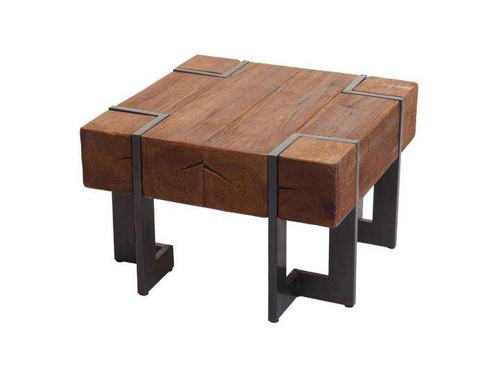 COUCHTISCH quadrat Dunkelbraun