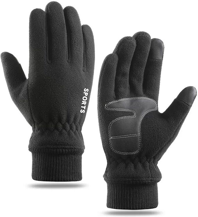 INF Gants de cyclisme d'hiver - Gants thermiques coupe-vent pour écran tactile pour le ski Le noir