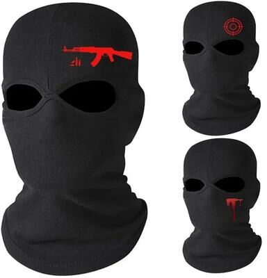 Inspired Living All Weather Tactical Full Face Balaclava Mask For Skiing, Cycling & Outdoor Sports b