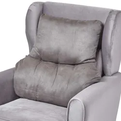 RÜCKENKISSEN grau 68/58 cm – Stützkissen für Sessel, Velours