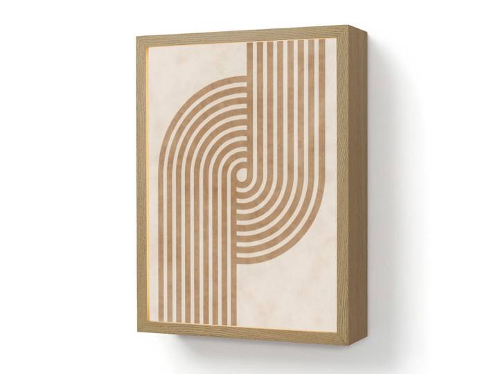 OnlyWow Wandleuchte MIT Akku Symmetrische Biegung - kupferfarbig 30x40 cm, Beige, Rechteckig, LED integrated, 30x40x8 cm, Lampen & Leuchten, Innenbeleuchtung, Wandleuchten