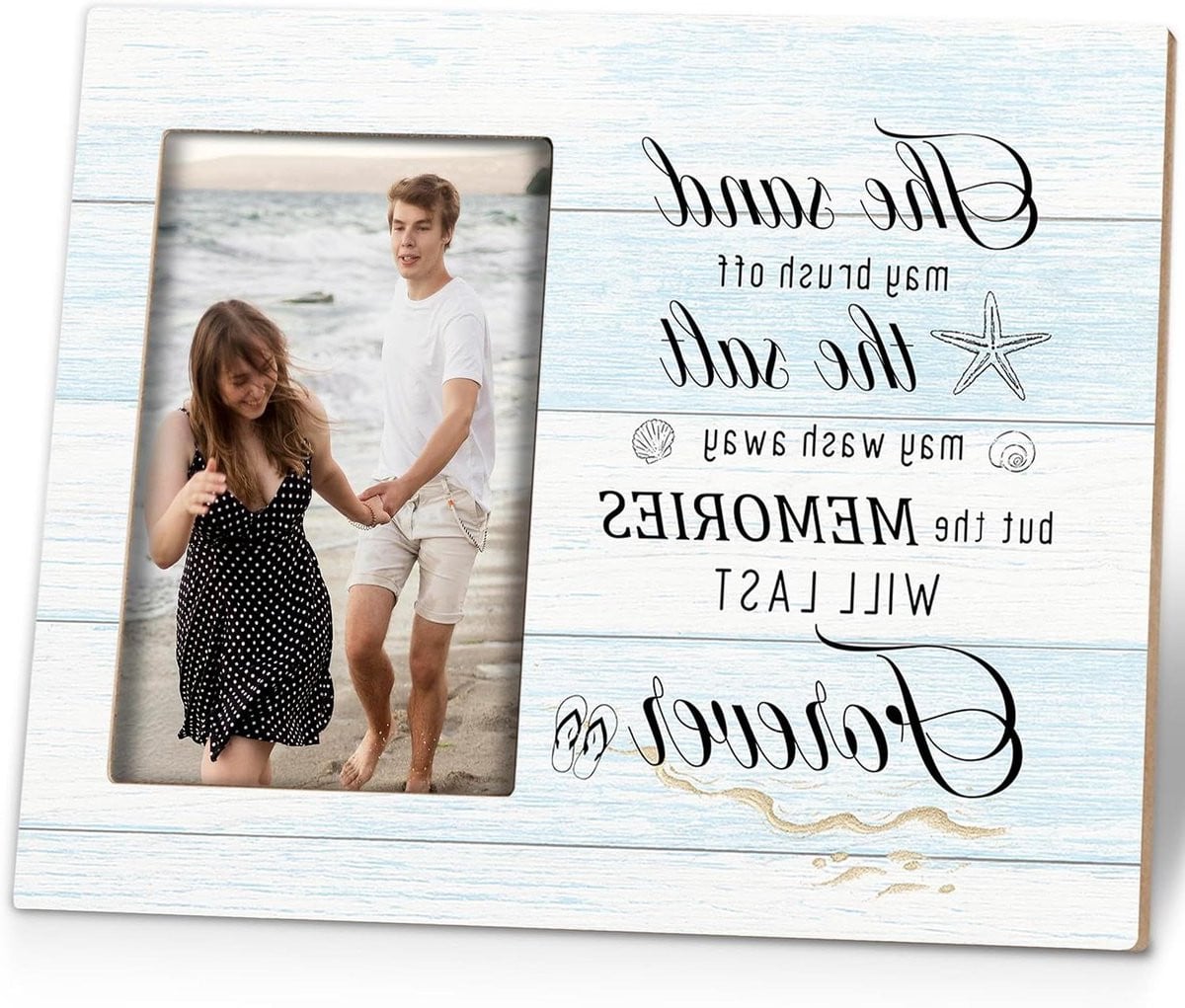 Houten Fotolijst Strand Decoratie - Bruin - 102 x 152 cm