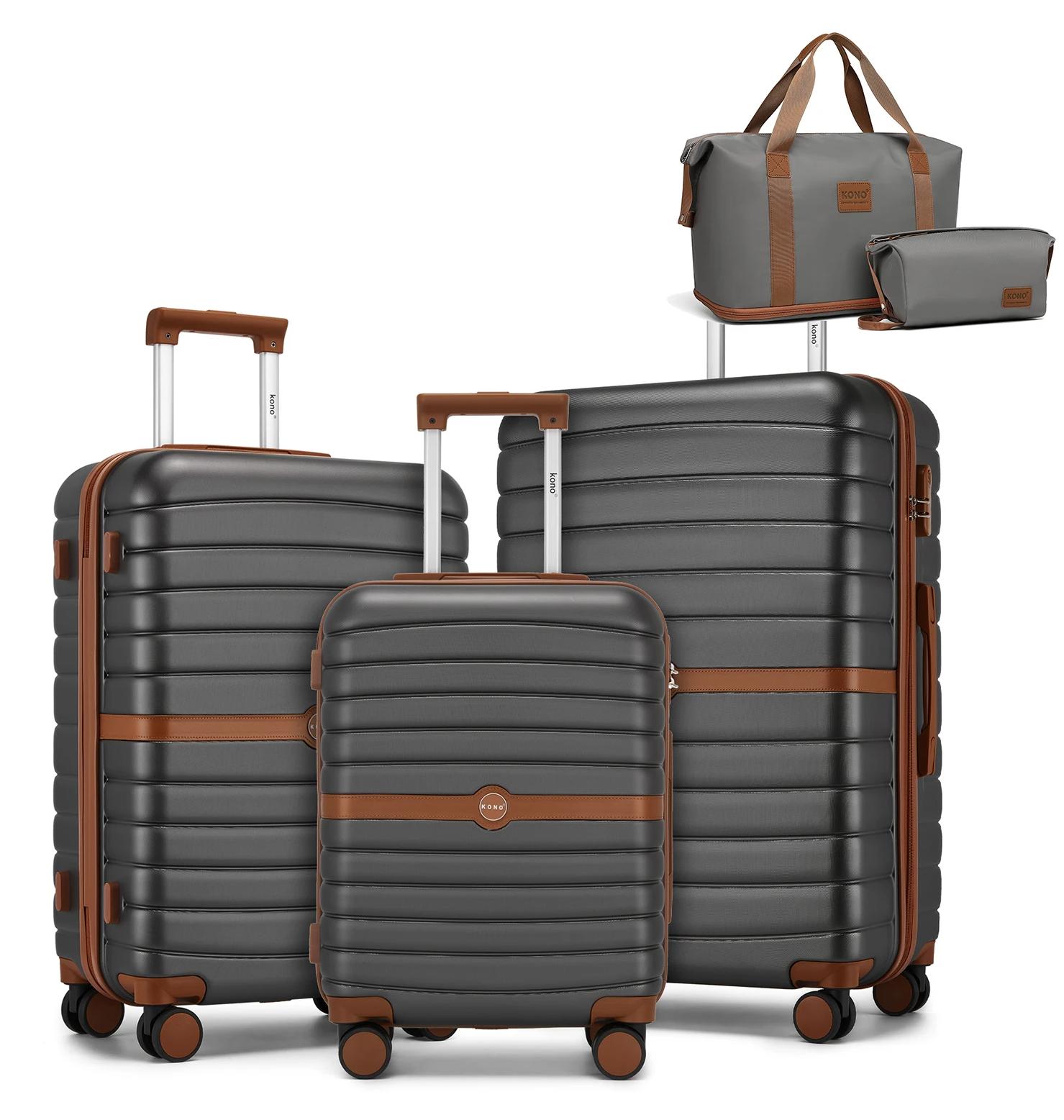 Hartschalenkoffer-Set - Trolley-Set - 5-teilig - ABS - Hartschale - Grau