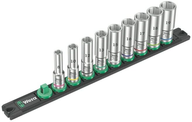 Barre magnétique pour douilles Wera B Deep 1 Jeu de douilles, 3/8