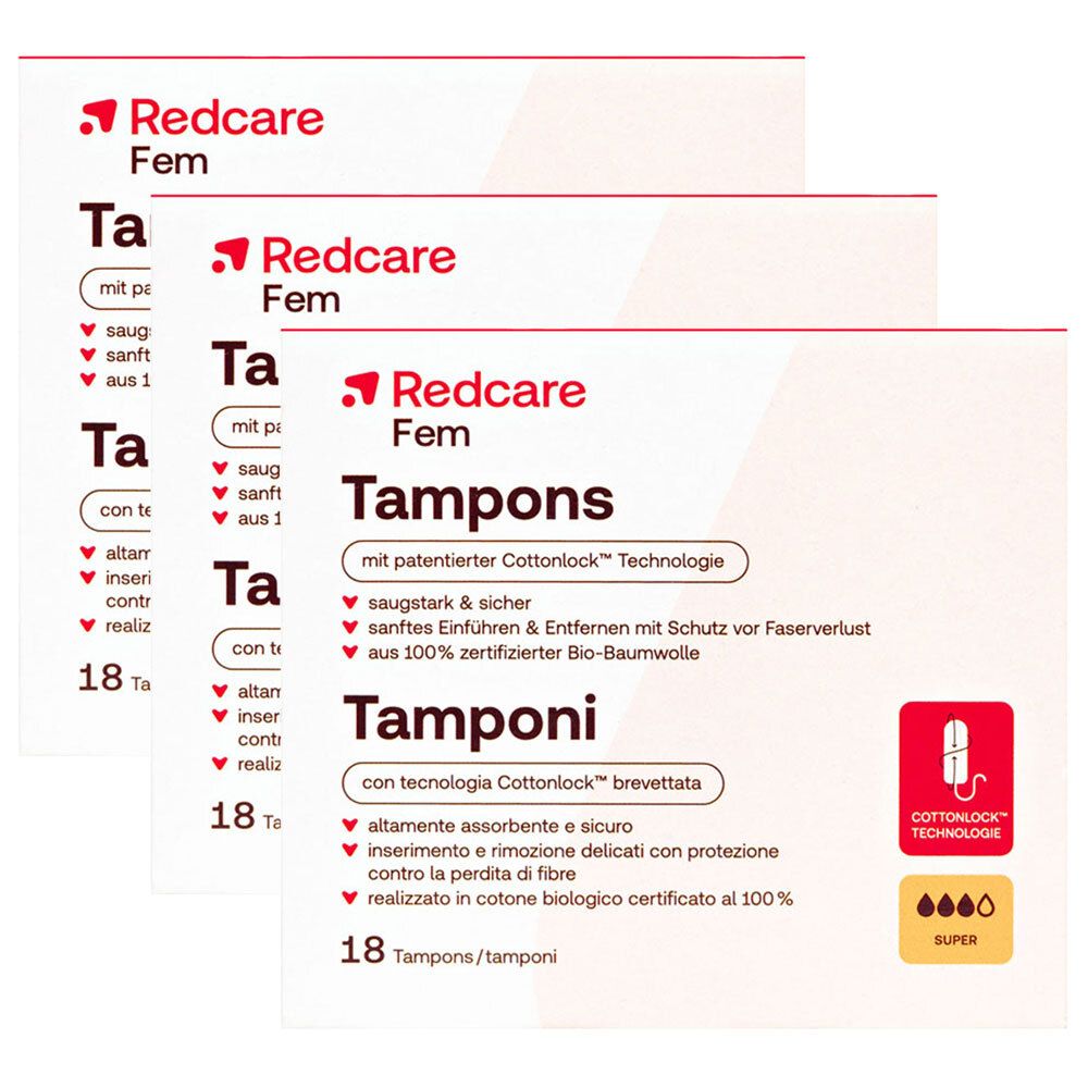 Redcare Tampons Super Dreierpack 3x18 St Tampon