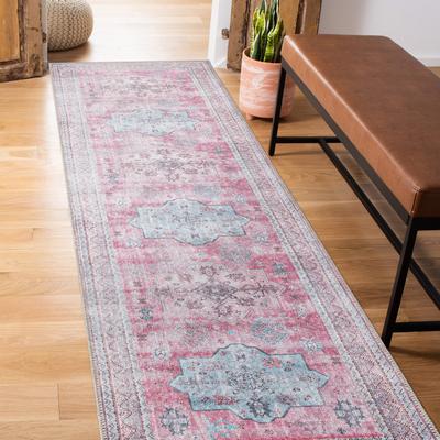 World Rug Gallery Distressed Transitional Bohemian Area Rug