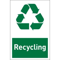 Design-Recyclingschild: Recycling, Folie selbstklebend, 150 x 100 mm - 100x150 mm Folie selbstklebend