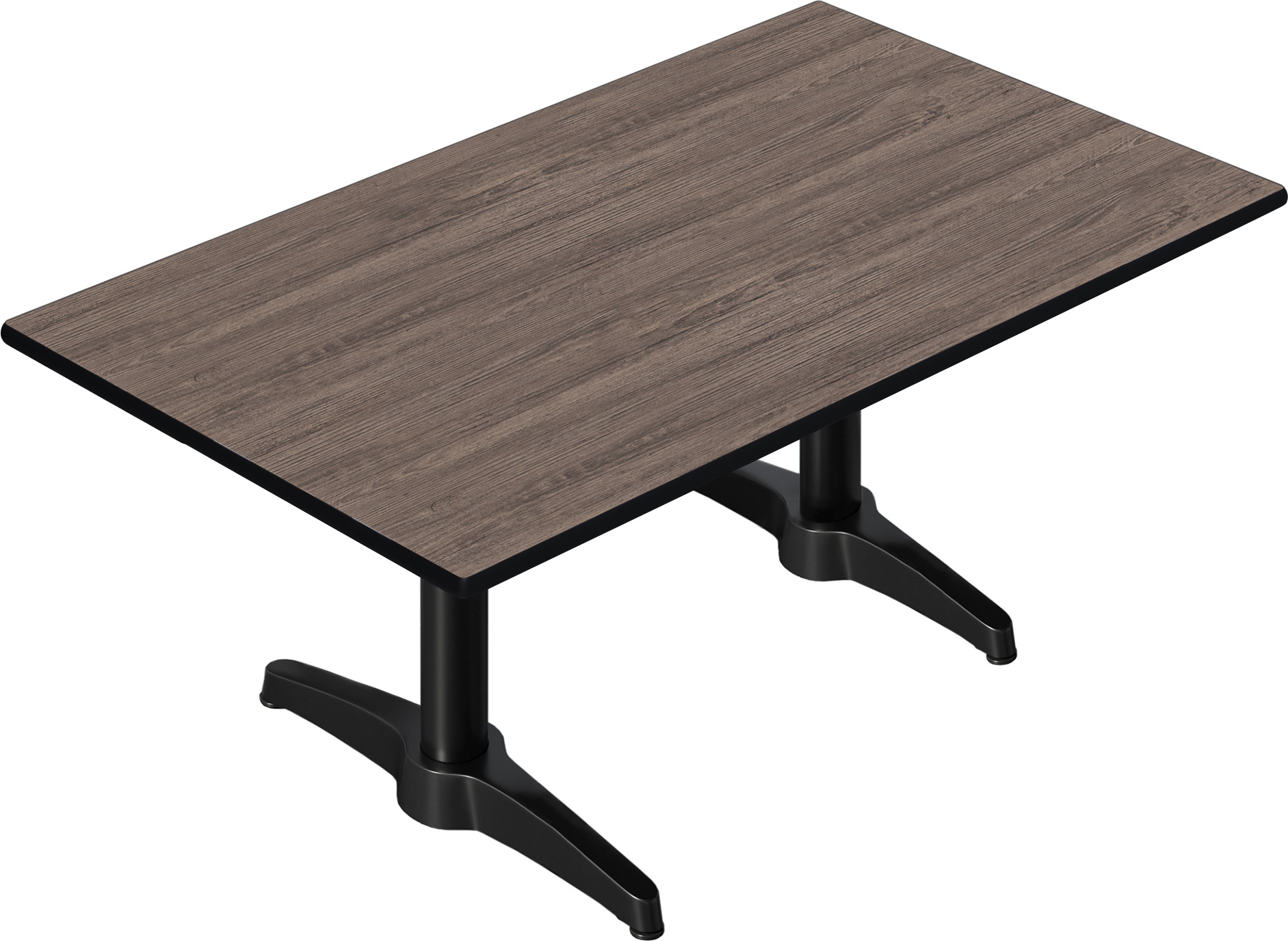 CPBL | Compact Loungetisch | B:T:H 120 x 70 x 42 cm | Wenge / Aluminium | Zusatzgewicht | Bistro Loungetisch Gastro Tisch