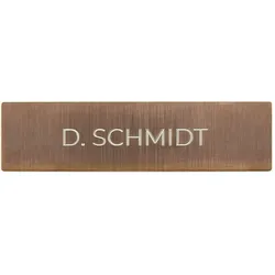 DoorBird D21x Namensschild für eine Ruftaste, individuelle Gravur – Bronze-Optik (PVD)