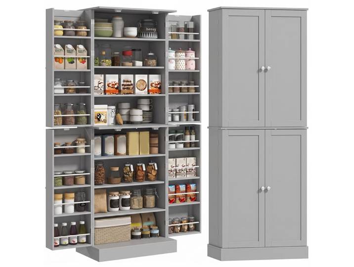 Armoire de cuisine buffet cuisine moderne 60 x 35 x 166 cm gris
