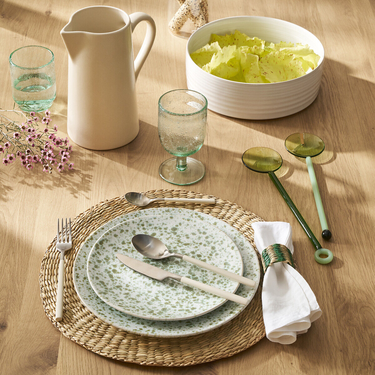 LA REDOUTE INTERIEURS Couverts à salade en verre borosilicate, Viria