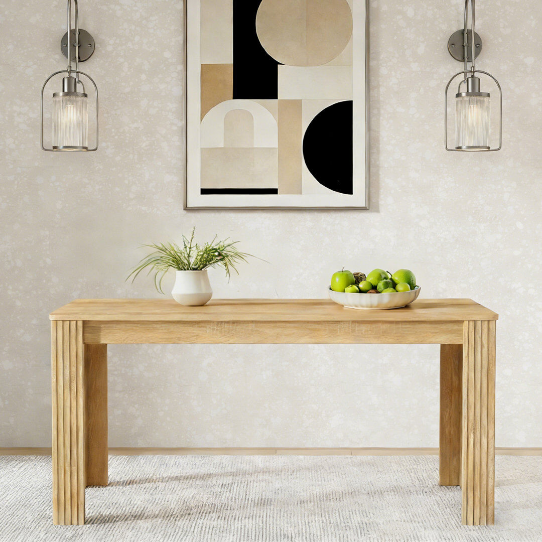 17 Stories Rectangular Dining Table Oak Wood