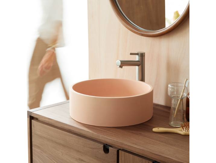 Waschbecken aus Beton blush ∅ 39 cm - Rosa - Concrete