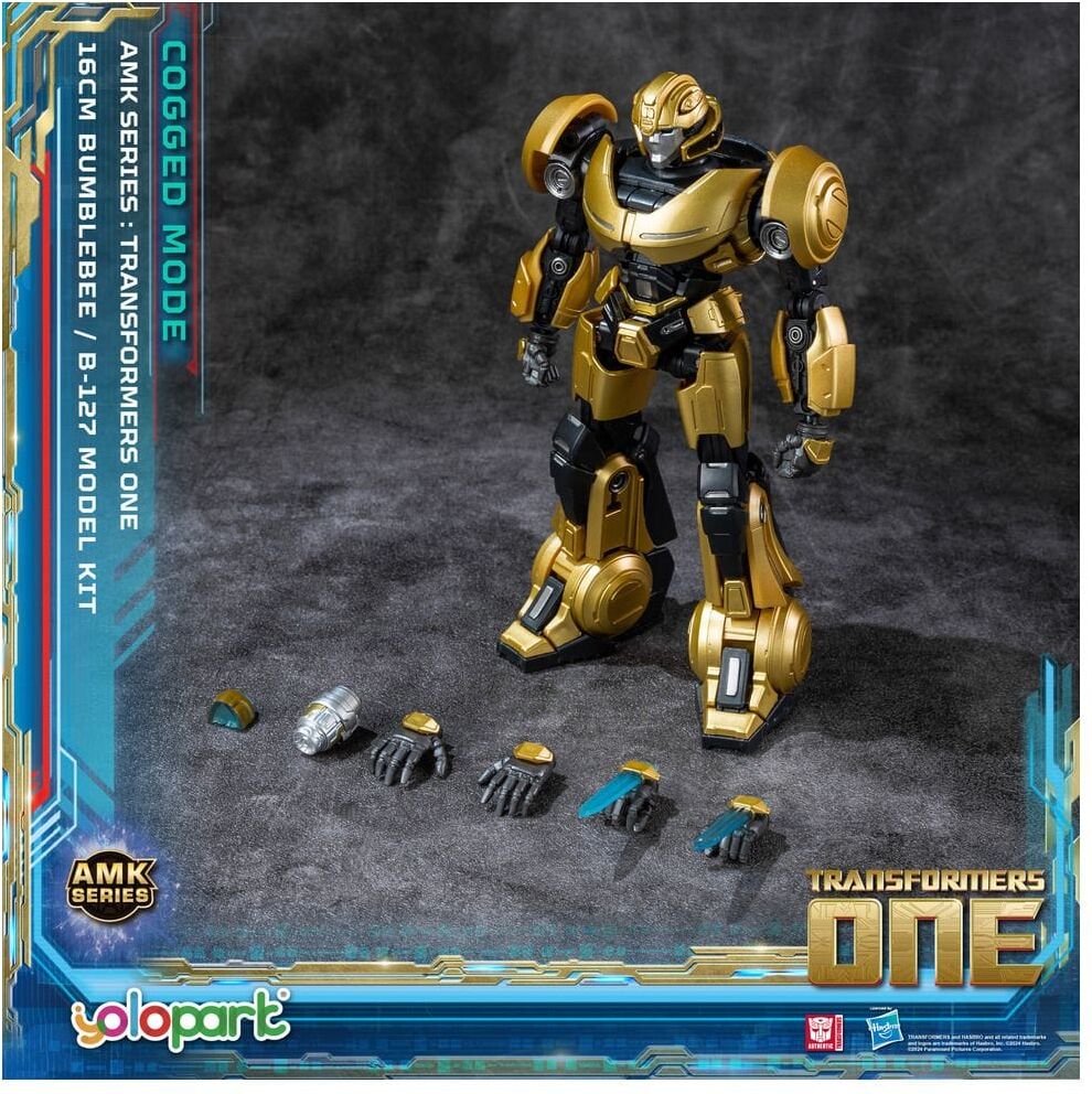 Yolopark Transformers ONE B-127 Bumblebee Cog-Less Mode AMK Model Kit 12.5cm, Gold-and-Black, ABS Plastic, Action Figure