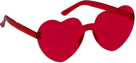 Brille "Herz", rot