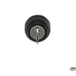 ABB M3SSK1-103 Schlüsselwahlschalter 3 Positionen, tastend, Entrieg. mit Code 73, R. 3433-E Schlüsselabzug in allen Positionen, Frontring Kunststoff schwarz