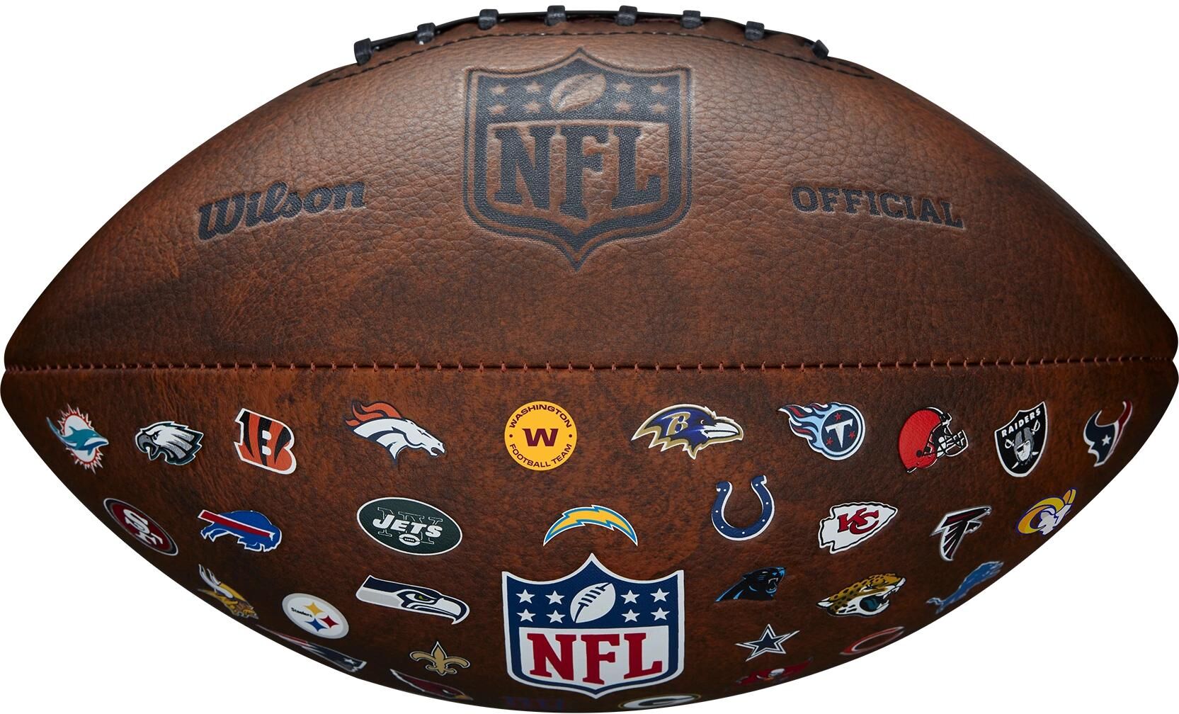 Football WILSON "NFL Throwback 32 Team Logo", braun, Bälle, Football braun Einheitsgröße
