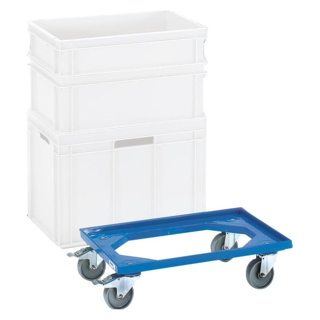 Fetra Kistenroller Tragfähigkeit 250 kg Polyamid-Bereifung L605xB405mm ABS-Kunststoff blau (250 kg) (13590)