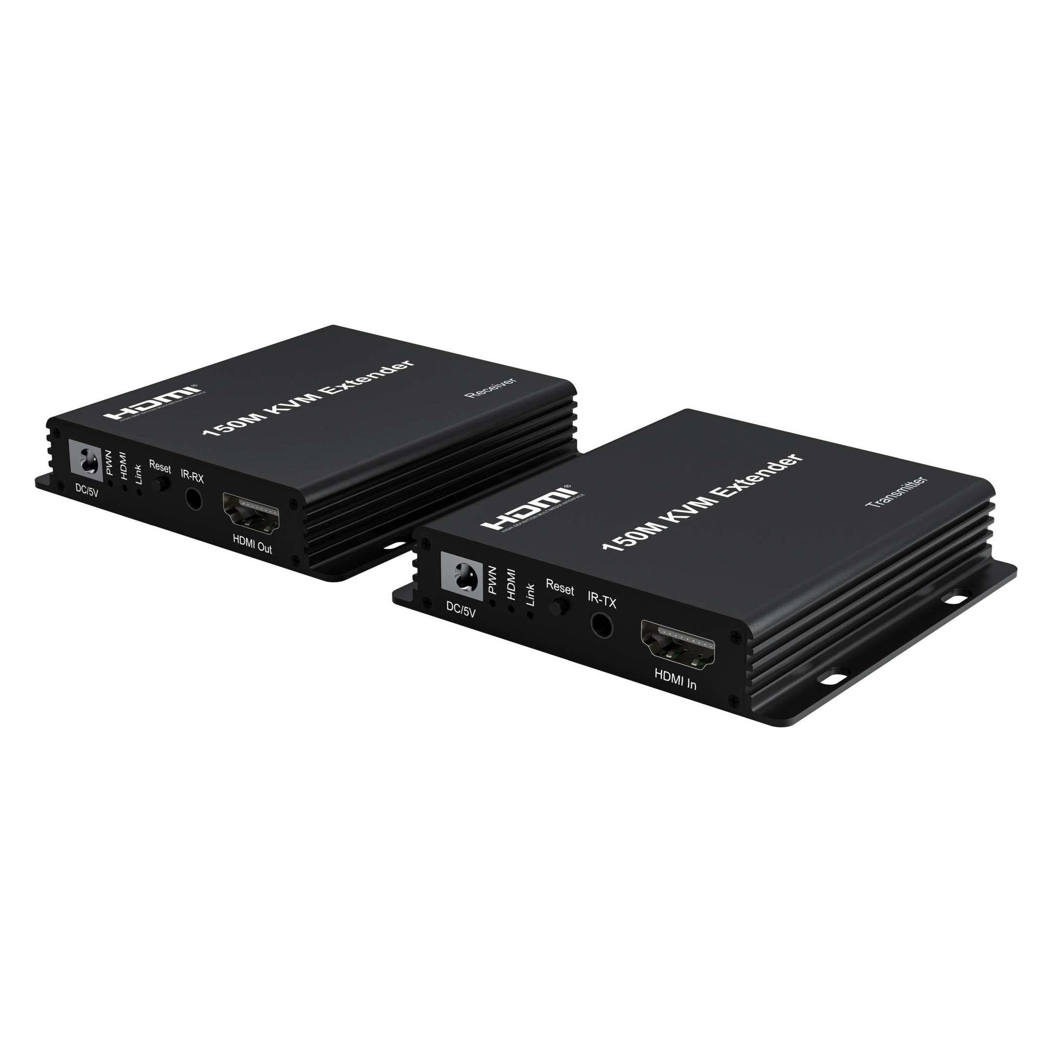 PremiumCord HDMI KVM extender na 150m přes jeden kabel Cat5e/Cat6, FULL HD 1080p (khext150-4)