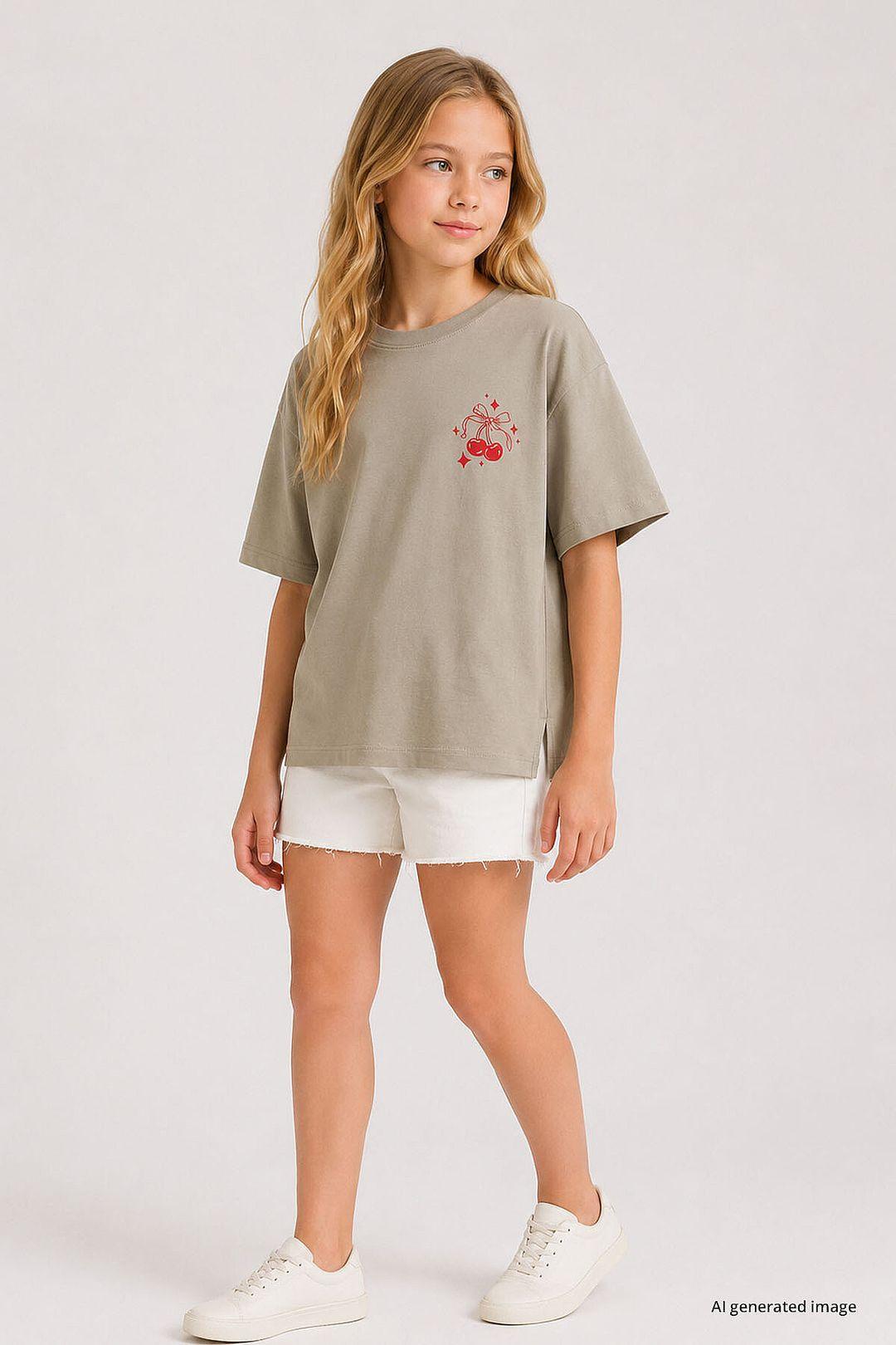 Jugend Baumwoll-Elasthan T-Shirt
