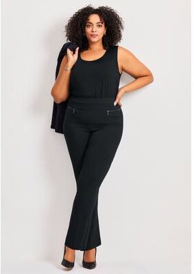 Plus Size Women's Super Stretch Zip Pant by Avenue in Black (Size 16)