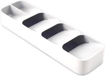 Uplift Picks Cutlery Drawer Organizer Kitchen Utensil Tray Silverware Storage Tray With Compartments white