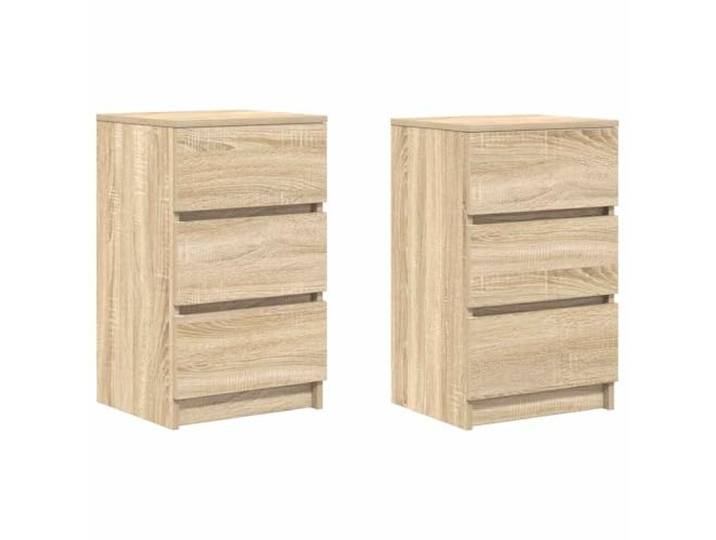 GHVBNMF Nachttisch 2er Set mit 3 Schubladen Sonoma-Eiche 39x35x65 cm Praktisches 2er-Set Nachtkommoden fürs Schlafzimmer mit reichlich Stauraum und robuster Ablagefläche.