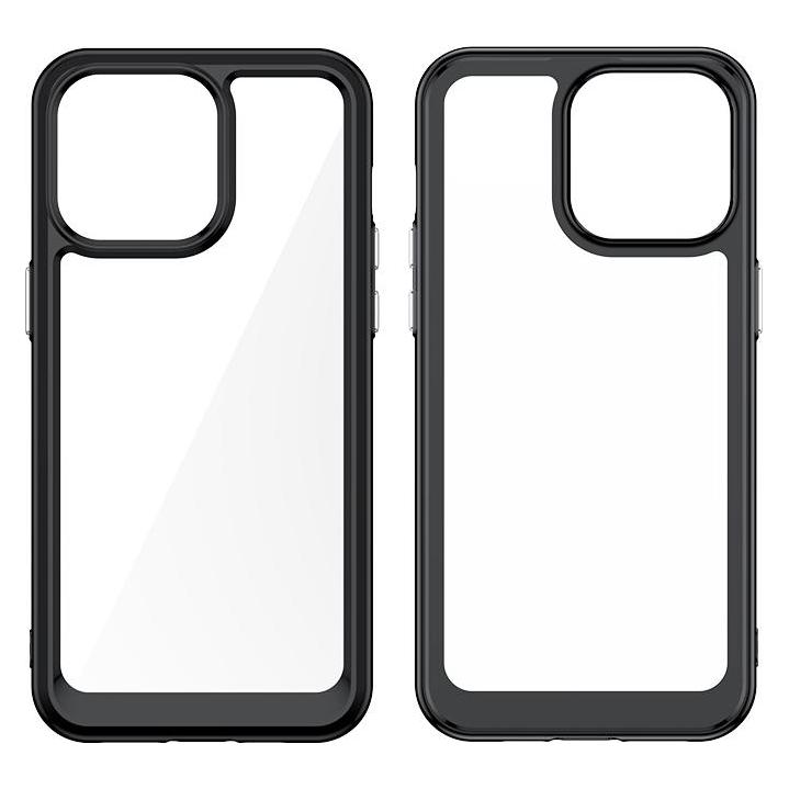 Hurtel iPhone 15 Outer Space Verstärkte Hülle mit flexiblem Rahmen - Blau (Apple iPhone 15 Pro) (1404978613)