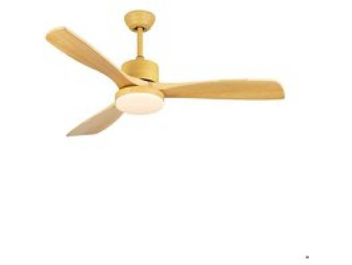 Ventilateur Plafond LED 132cm Silencieux DC Télécommande 6 Vitesses Bois Minuterie Inversion Moderne Éclairage 3 Couleurs 22W