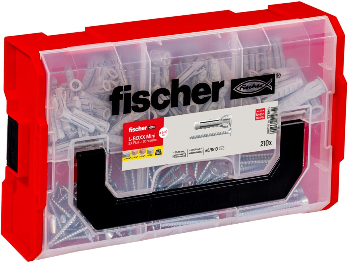 fischer L-Boxx mini SX Plus + Schraube (210 Teile) (532891)